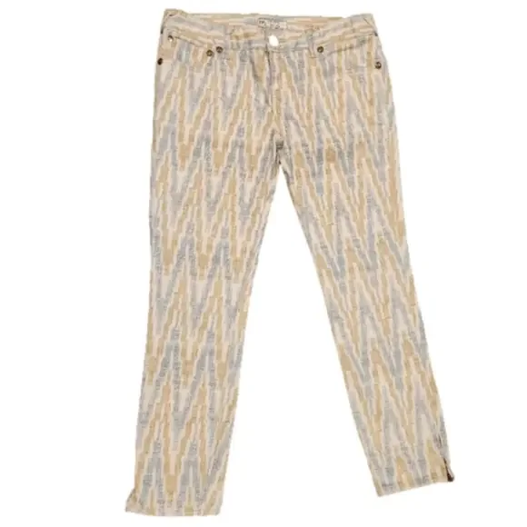 Free People Jeans Free People Ikat Print Cropped Skinny Jeans Size 29 - Picture 5 of 7